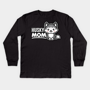 Husky Mom Kids Long Sleeve T-Shirt